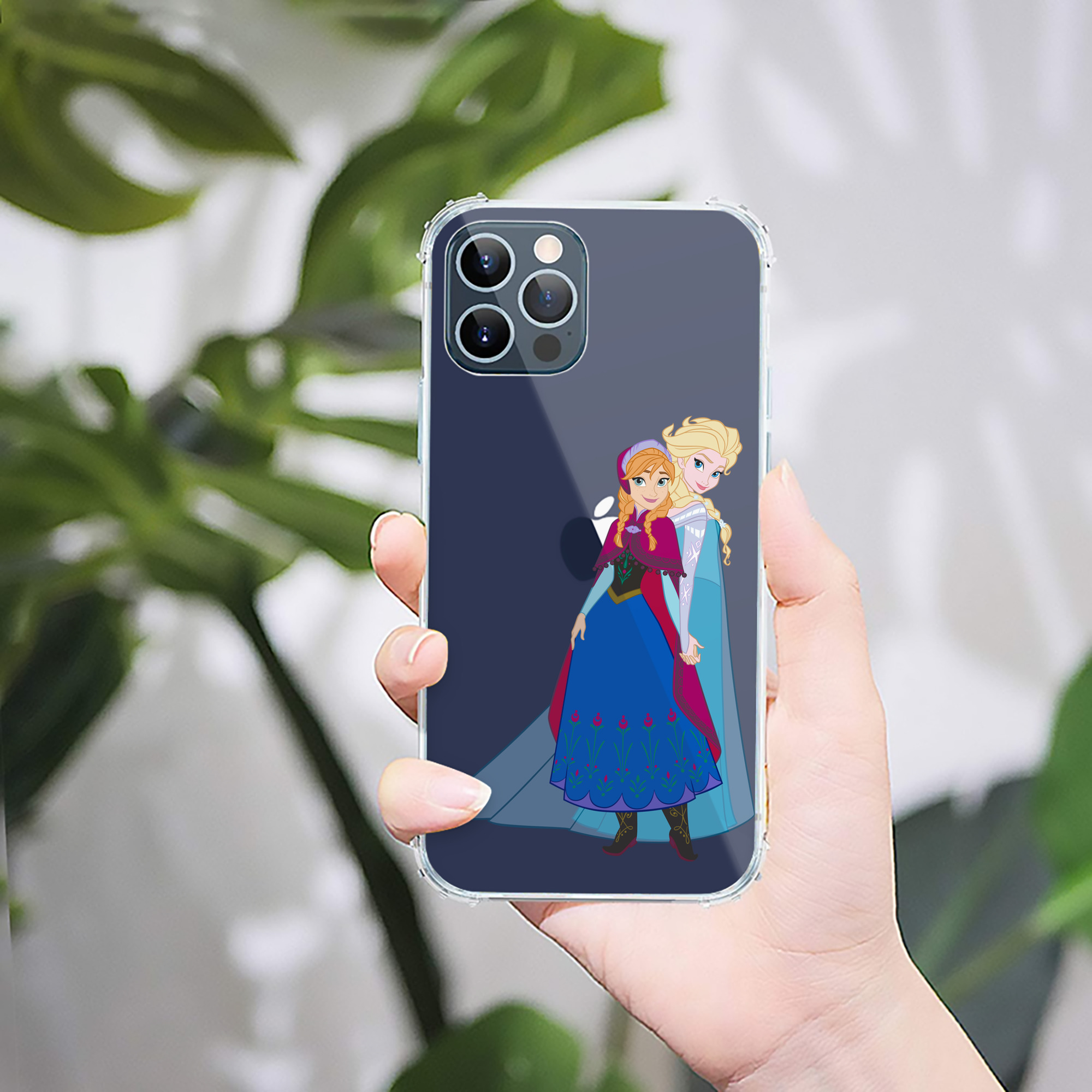 （画像用） アナと雪の女王 アンナ エルサ Frozen Anna Elsa 【iPhone 12シリーズ対応】透明スマホケース（クリアソフトケース）